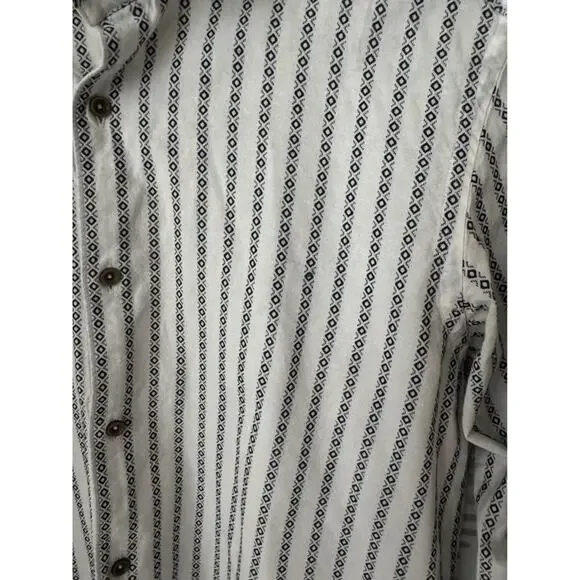 Massimo Dutton Men’s Medium Cotton Blue Patterned Button Up Business Shirt - Picture 3 of 6